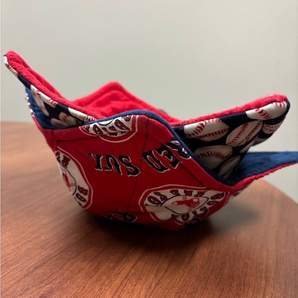Red Sox and Baseball print Fabric Bowl Cozy